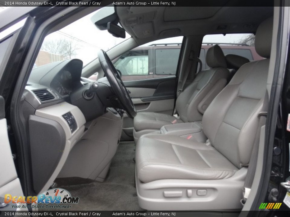 2014 Honda Odyssey EX-L Crystal Black Pearl / Gray Photo #8