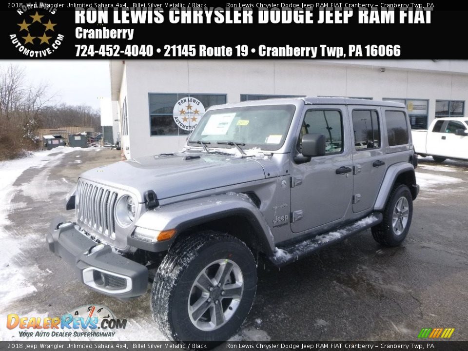 2018 Jeep Wrangler Unlimited Sahara 4x4 Billet Silver Metallic / Black Photo #1