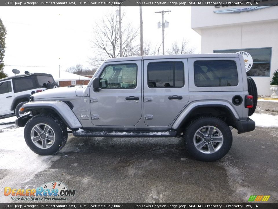 2018 Jeep Wrangler Unlimited Sahara 4x4 Billet Silver Metallic / Black Photo #2