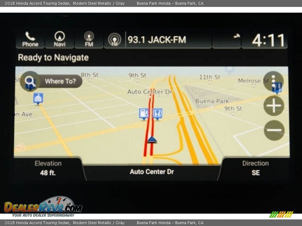 2018 Honda Accord Touring Sedan Modern Steel Metallic / Gray Photo #34