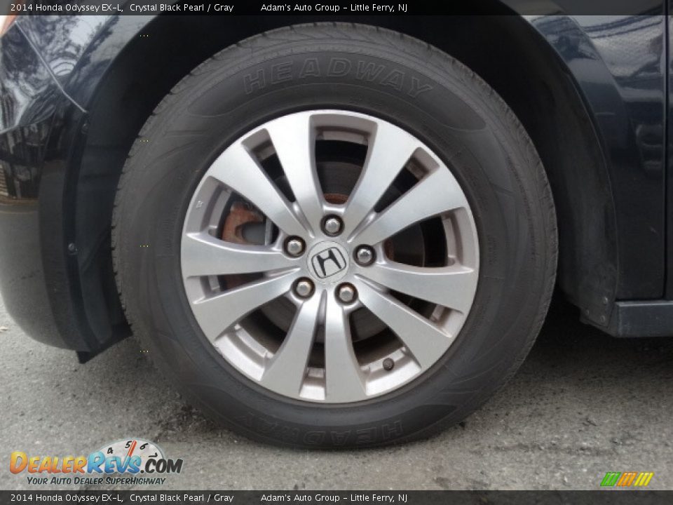 2014 Honda Odyssey EX-L Crystal Black Pearl / Gray Photo #34