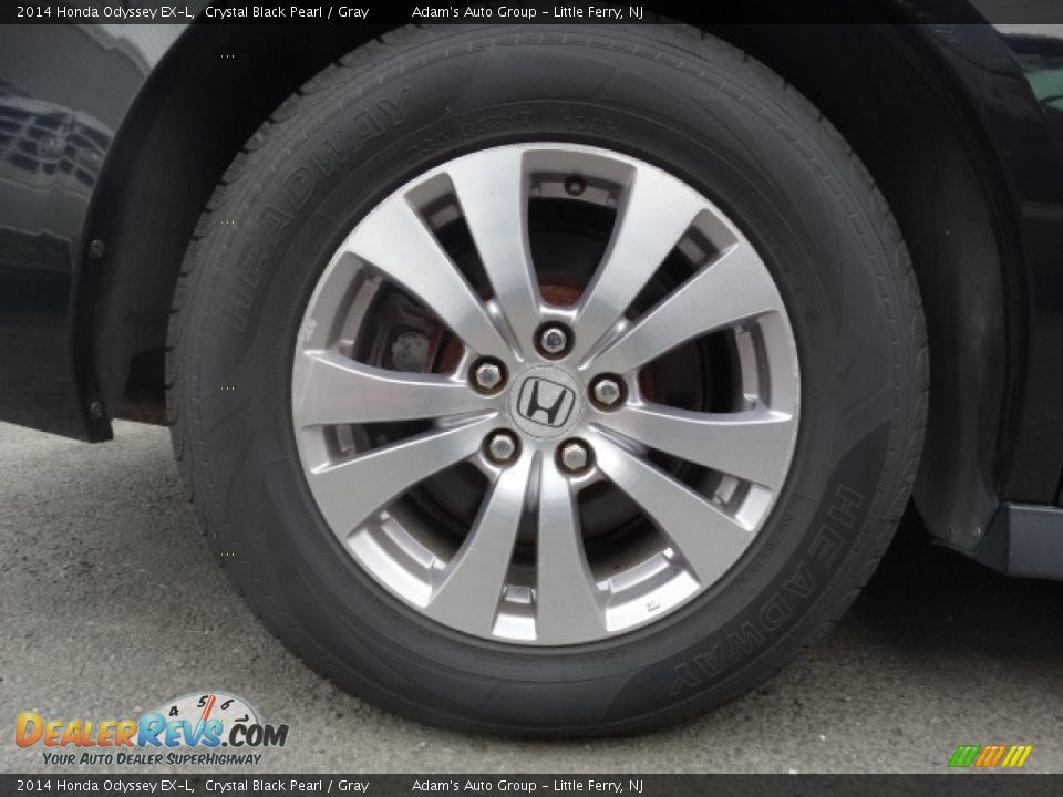 2014 Honda Odyssey EX-L Crystal Black Pearl / Gray Photo #36