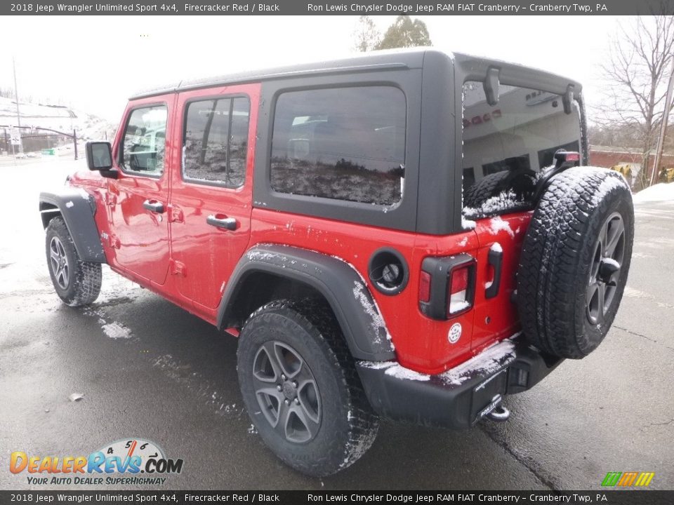 2018 Jeep Wrangler Unlimited Sport 4x4 Firecracker Red / Black Photo #3