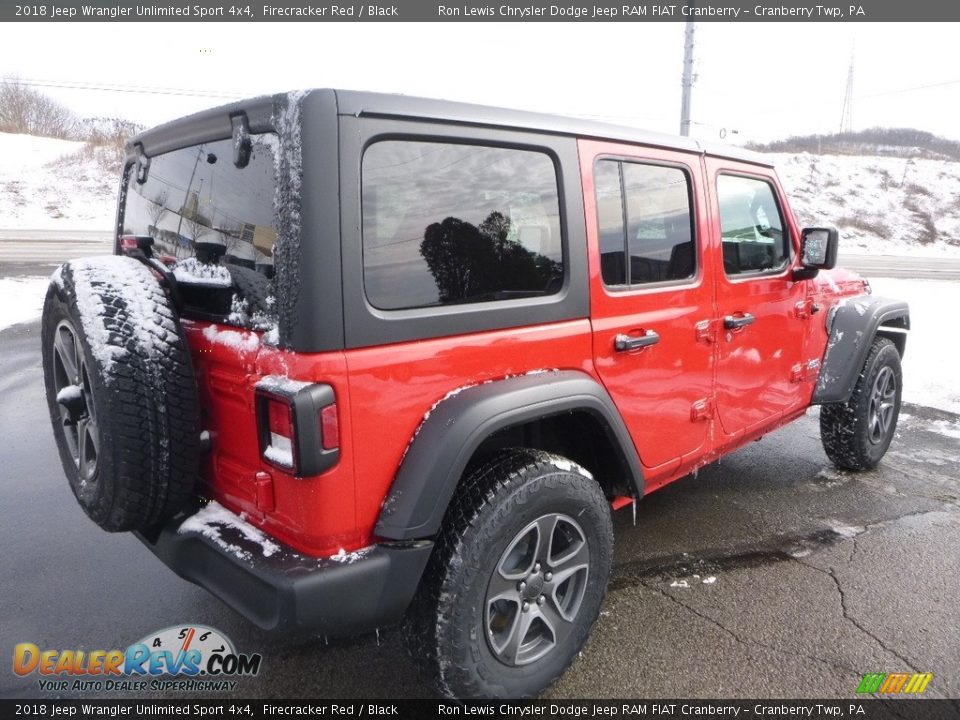 2018 Jeep Wrangler Unlimited Sport 4x4 Firecracker Red / Black Photo #5