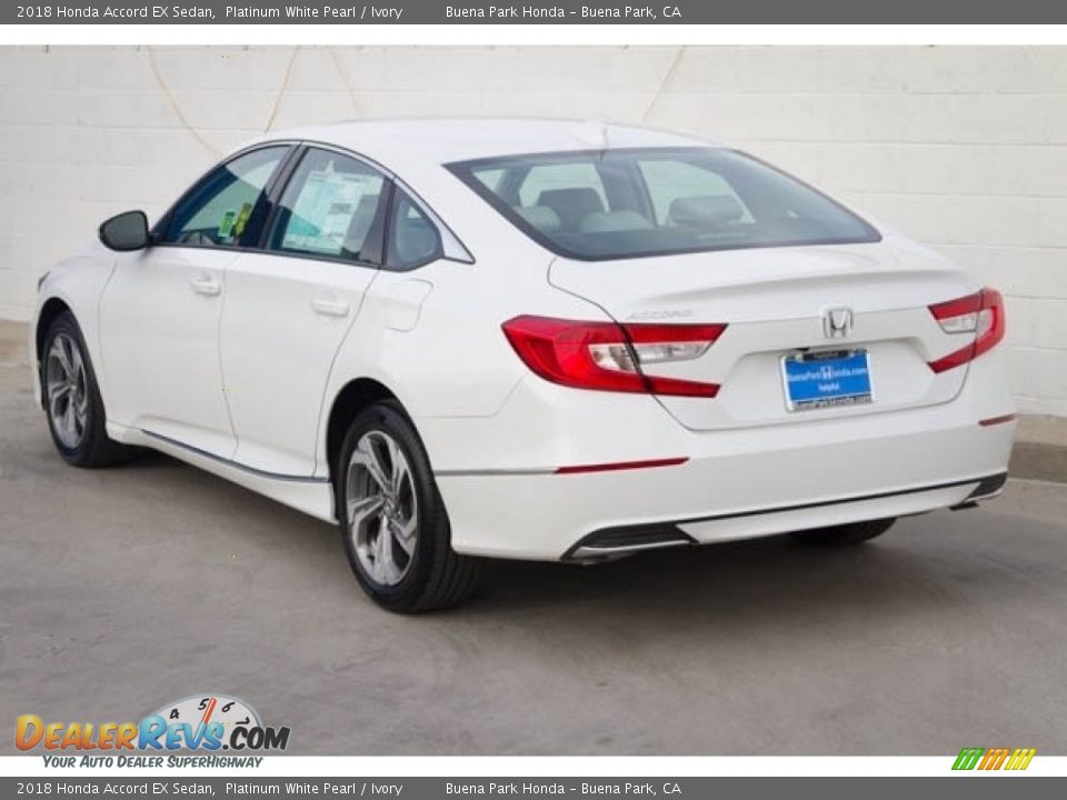 2018 Honda Accord EX Sedan Platinum White Pearl / Ivory Photo #2