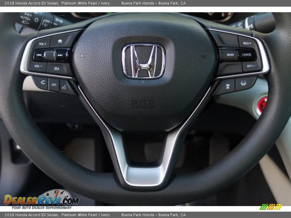 2018 Honda Accord EX Sedan Platinum White Pearl / Ivory Photo #18