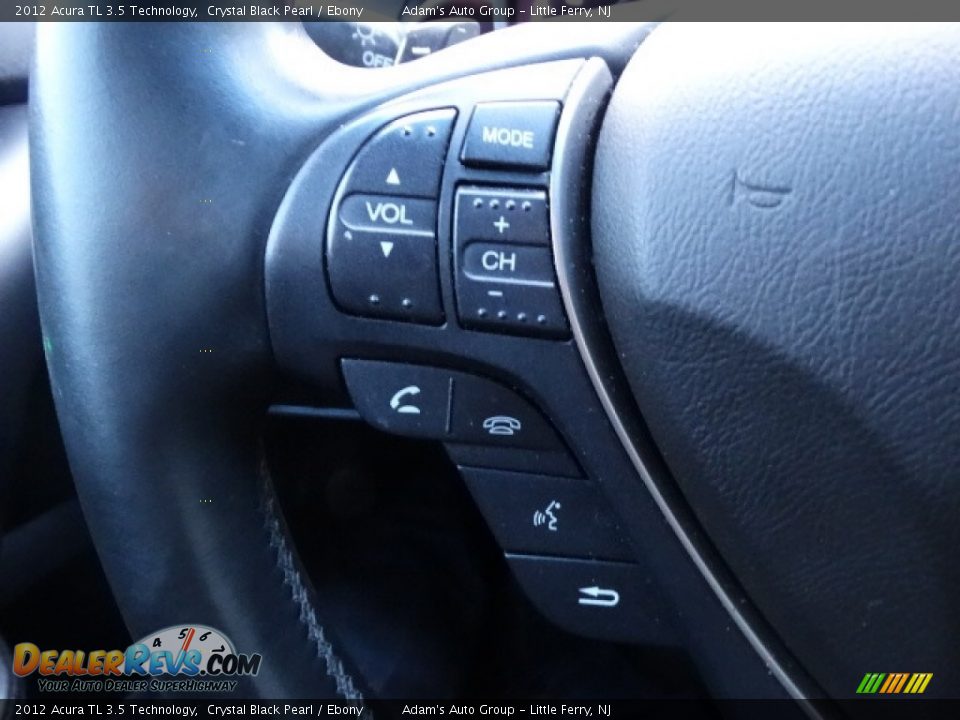 2012 Acura TL 3.5 Technology Crystal Black Pearl / Ebony Photo #22