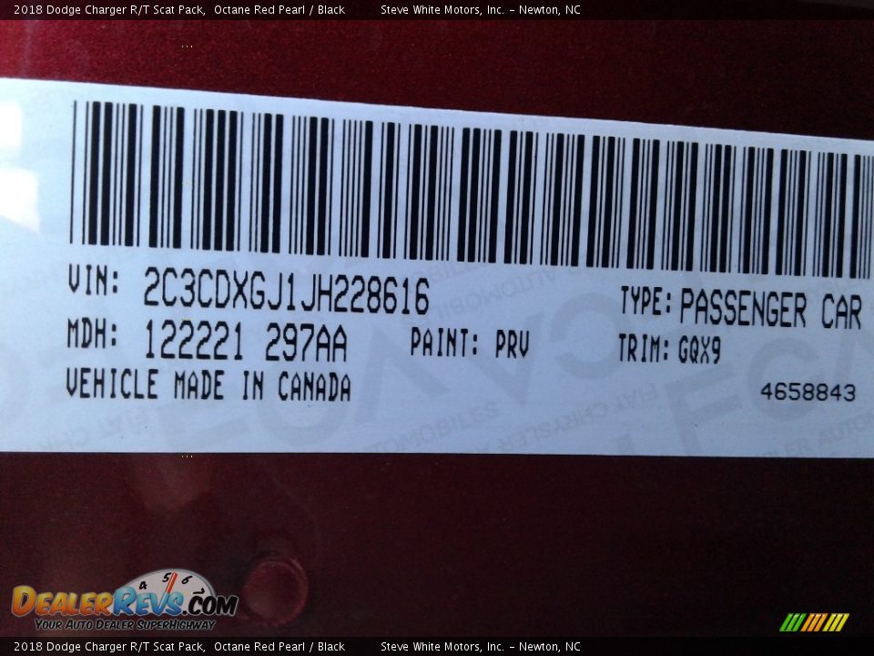 2018 Dodge Charger R/T Scat Pack Octane Red Pearl / Black Photo #34