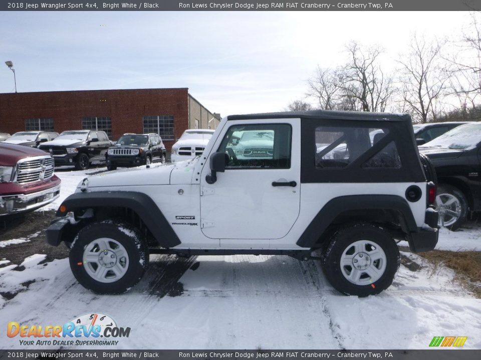 2018 Jeep Wrangler Sport 4x4 Bright White / Black Photo #2