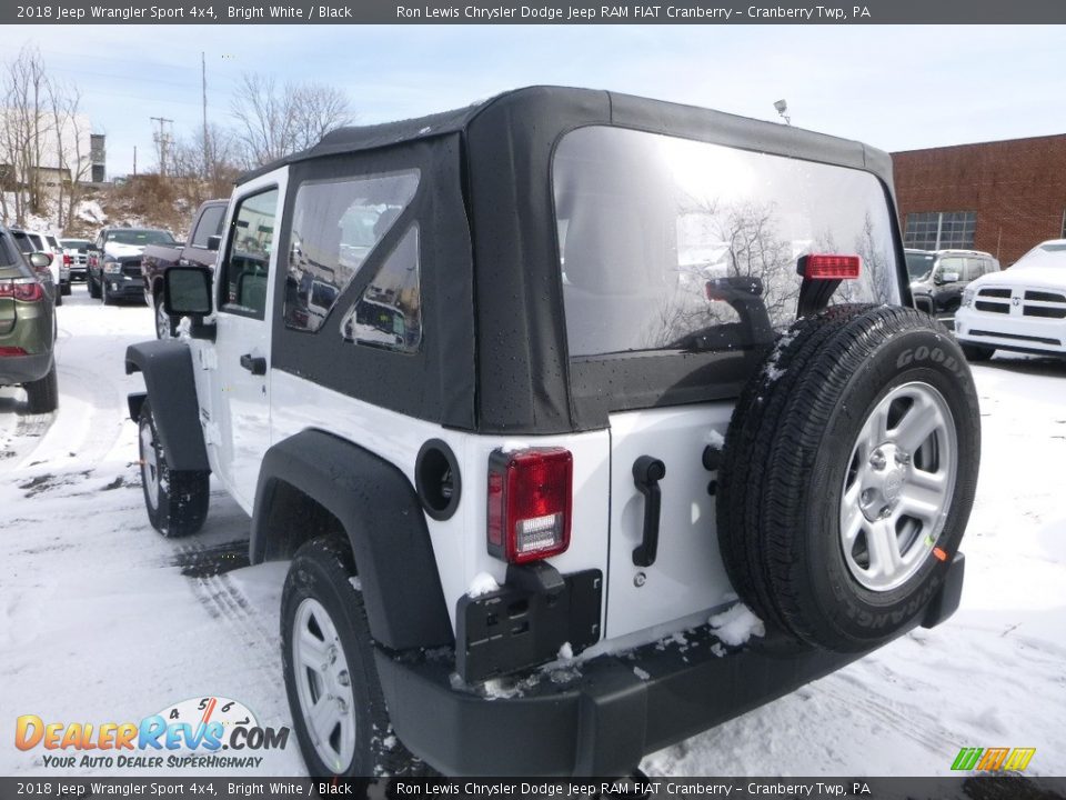 2018 Jeep Wrangler Sport 4x4 Bright White / Black Photo #3