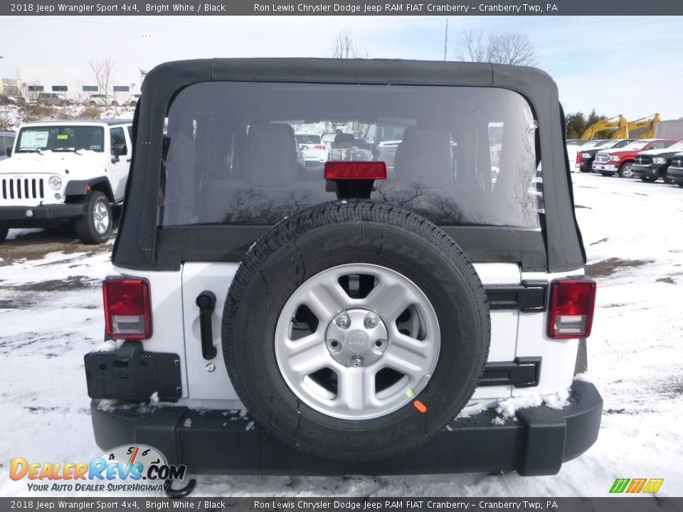 2018 Jeep Wrangler Sport 4x4 Bright White / Black Photo #4