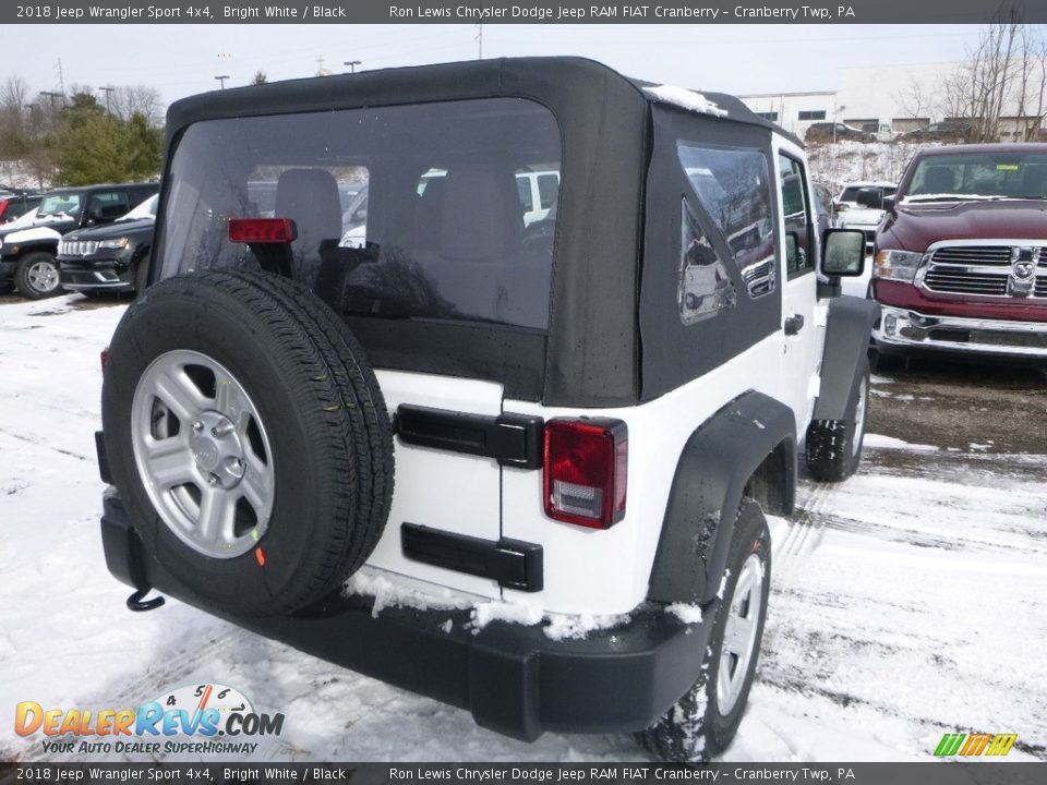 2018 Jeep Wrangler Sport 4x4 Bright White / Black Photo #5