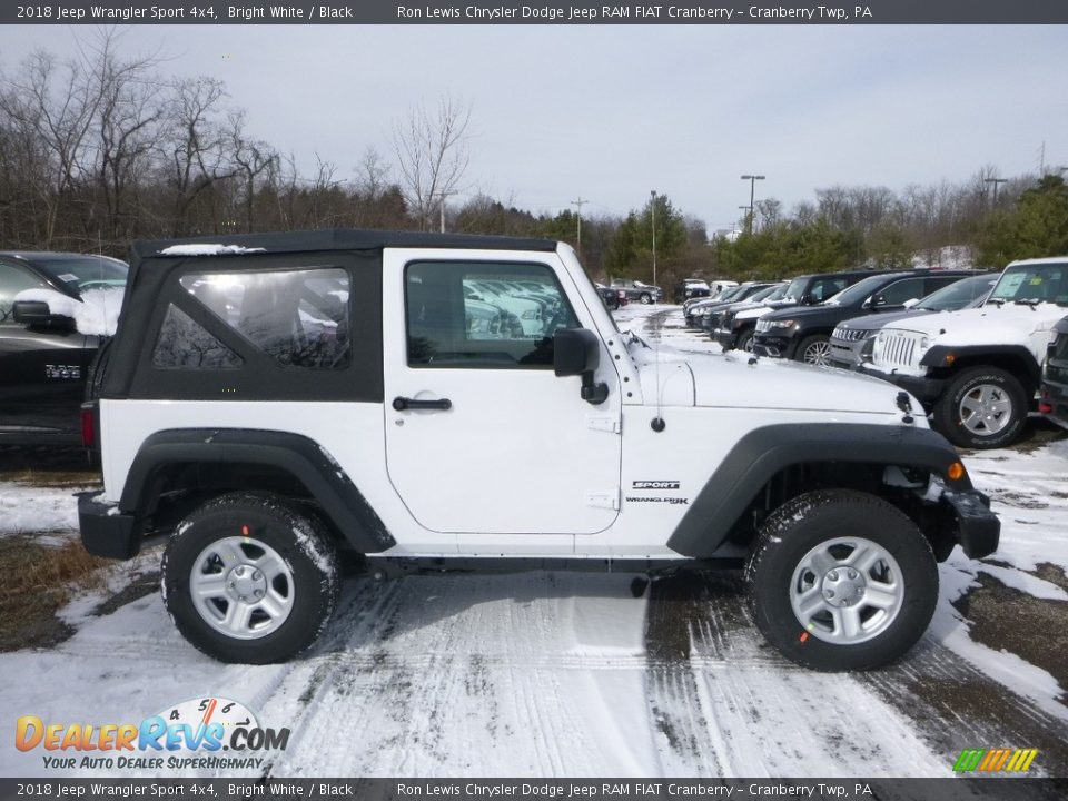 2018 Jeep Wrangler Sport 4x4 Bright White / Black Photo #6