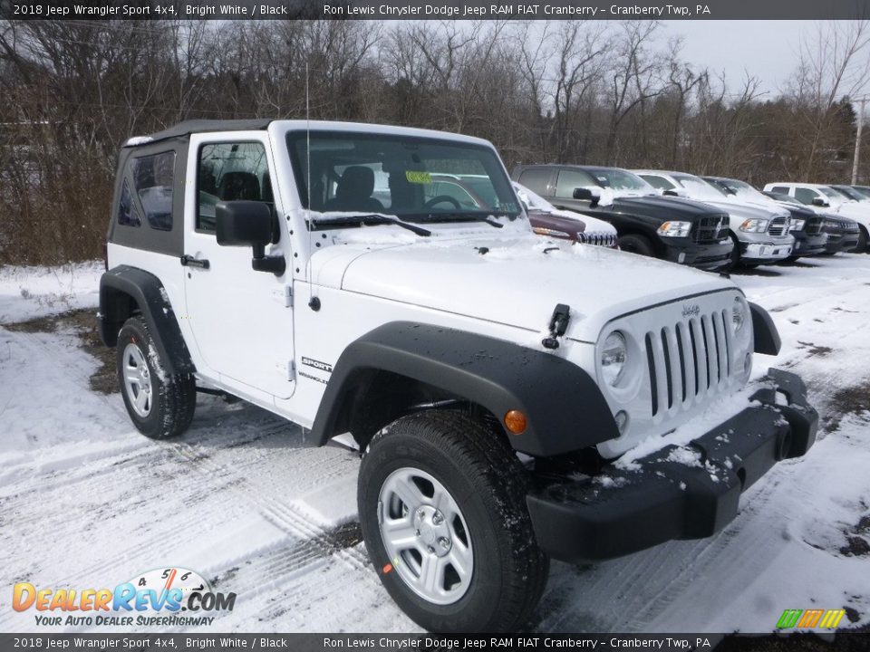 2018 Jeep Wrangler Sport 4x4 Bright White / Black Photo #7