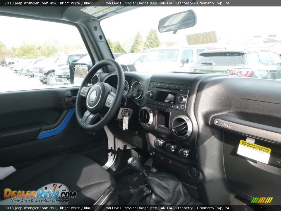 2018 Jeep Wrangler Sport 4x4 Bright White / Black Photo #10