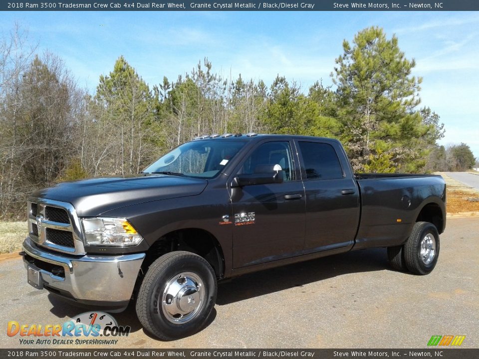 2018 Ram 3500 Tradesman Crew Cab 4x4 Dual Rear Wheel Granite Crystal Metallic / Black/Diesel Gray Photo #2
