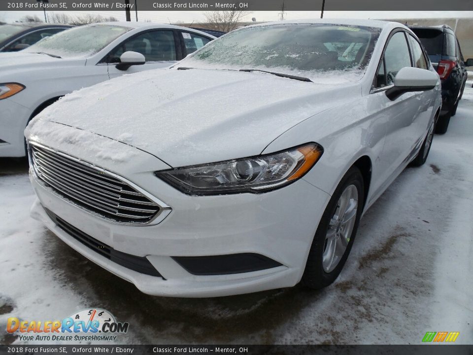 2018 Ford Fusion SE Oxford White / Ebony Photo #1