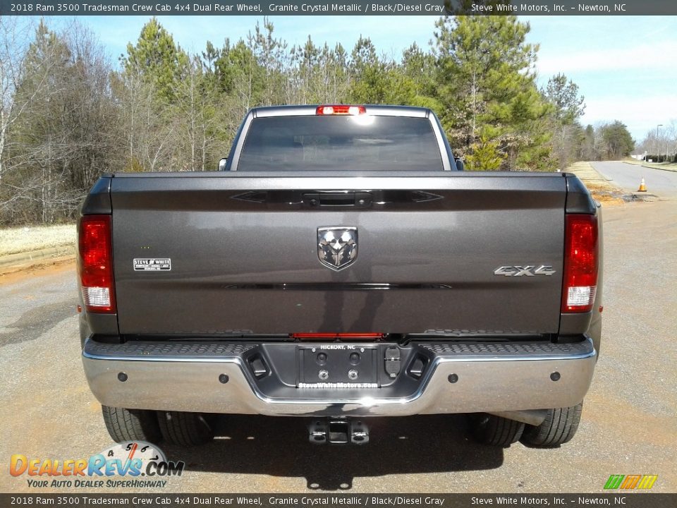 2018 Ram 3500 Tradesman Crew Cab 4x4 Dual Rear Wheel Granite Crystal Metallic / Black/Diesel Gray Photo #7