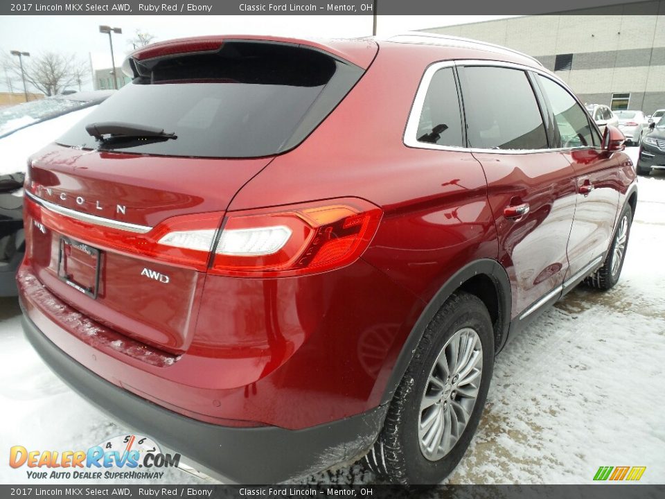 2017 Lincoln MKX Select AWD Ruby Red / Ebony Photo #3