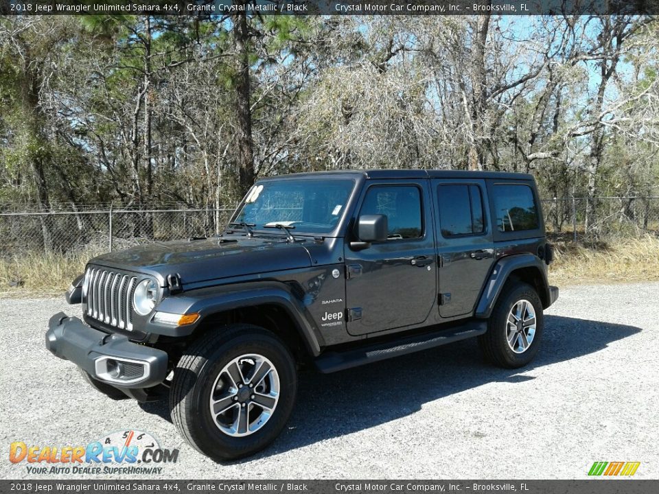 2018 Jeep Wrangler Unlimited Sahara 4x4 Granite Crystal Metallic / Black Photo #1