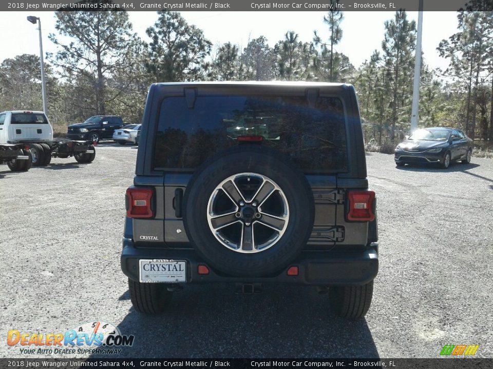 2018 Jeep Wrangler Unlimited Sahara 4x4 Granite Crystal Metallic / Black Photo #4