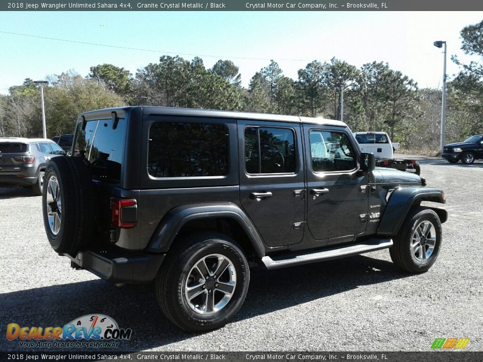 2018 Jeep Wrangler Unlimited Sahara 4x4 Granite Crystal Metallic / Black Photo #5