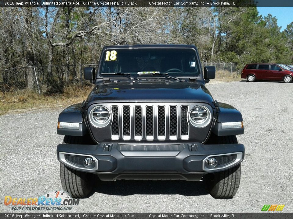 2018 Jeep Wrangler Unlimited Sahara 4x4 Granite Crystal Metallic / Black Photo #8