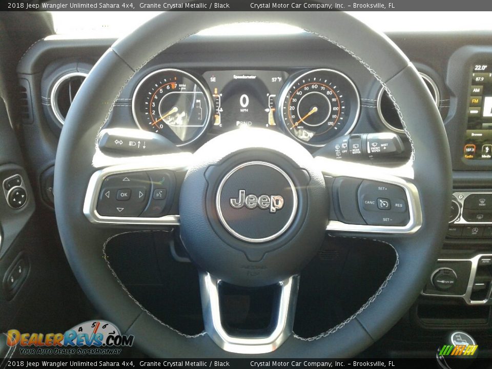2018 Jeep Wrangler Unlimited Sahara 4x4 Granite Crystal Metallic / Black Photo #14