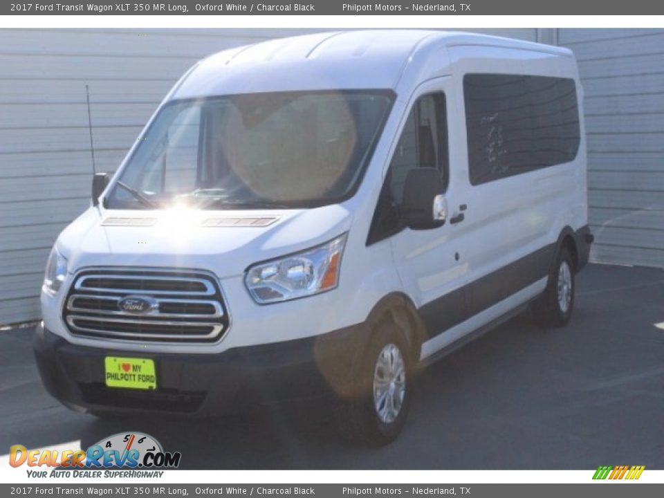 2017 Ford Transit Wagon XLT 350 MR Long Oxford White / Charcoal Black Photo #3