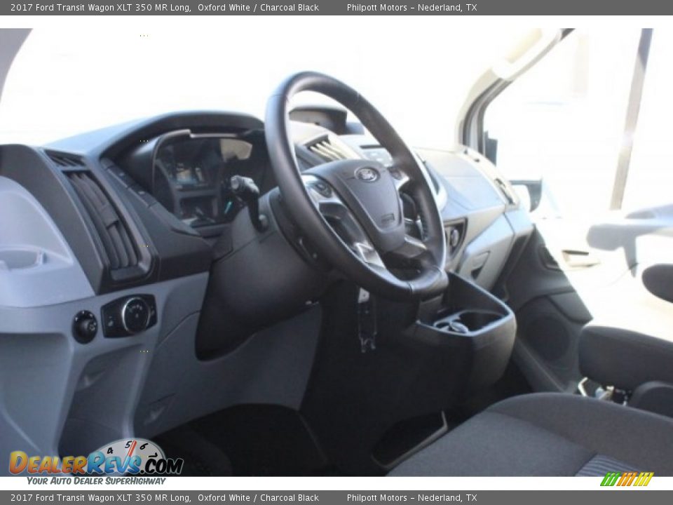 2017 Ford Transit Wagon XLT 350 MR Long Oxford White / Charcoal Black Photo #14