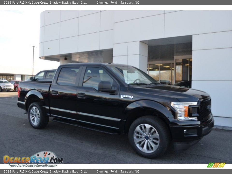2018 Ford F150 XL SuperCrew Shadow Black / Earth Gray Photo #1
