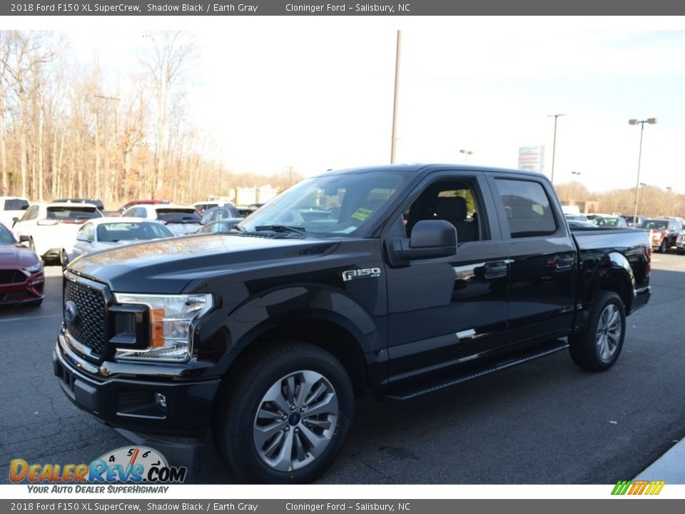 2018 Ford F150 XL SuperCrew Shadow Black / Earth Gray Photo #3