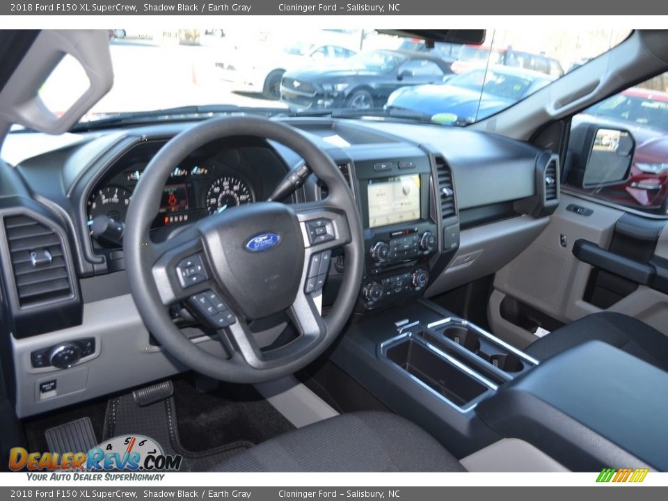 2018 Ford F150 XL SuperCrew Shadow Black / Earth Gray Photo #9