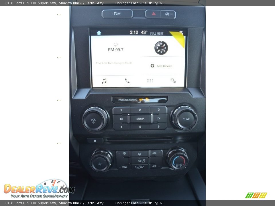 2018 Ford F150 XL SuperCrew Shadow Black / Earth Gray Photo #11