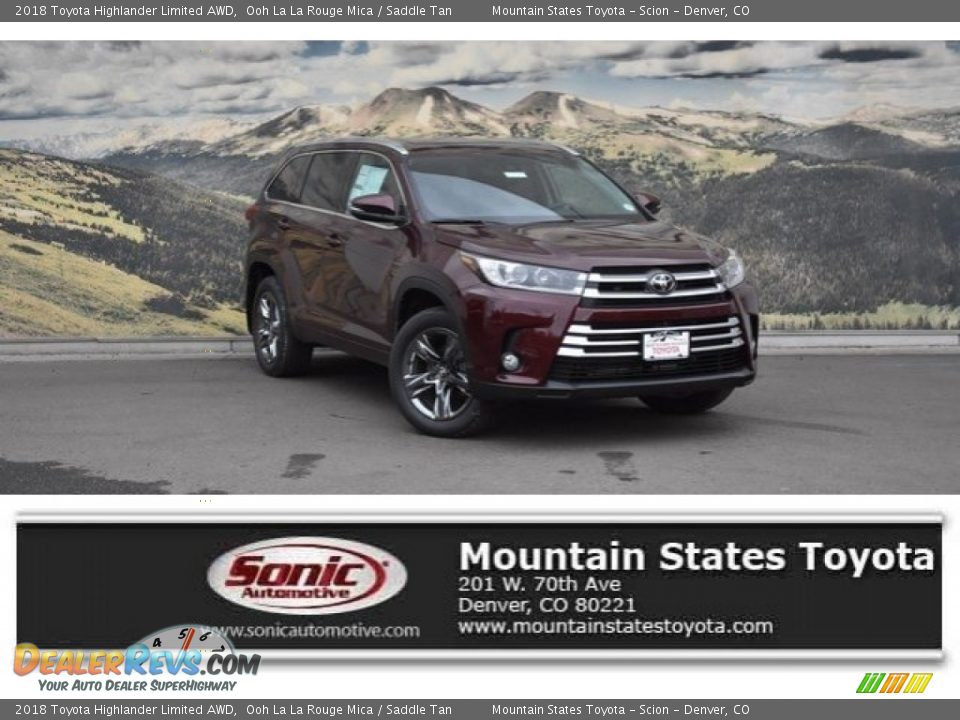 2018 Toyota Highlander Limited AWD Ooh La La Rouge Mica / Saddle Tan Photo #1
