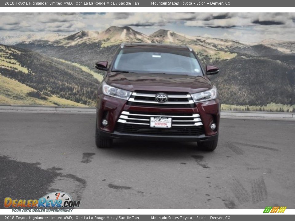 2018 Toyota Highlander Limited AWD Ooh La La Rouge Mica / Saddle Tan Photo #2