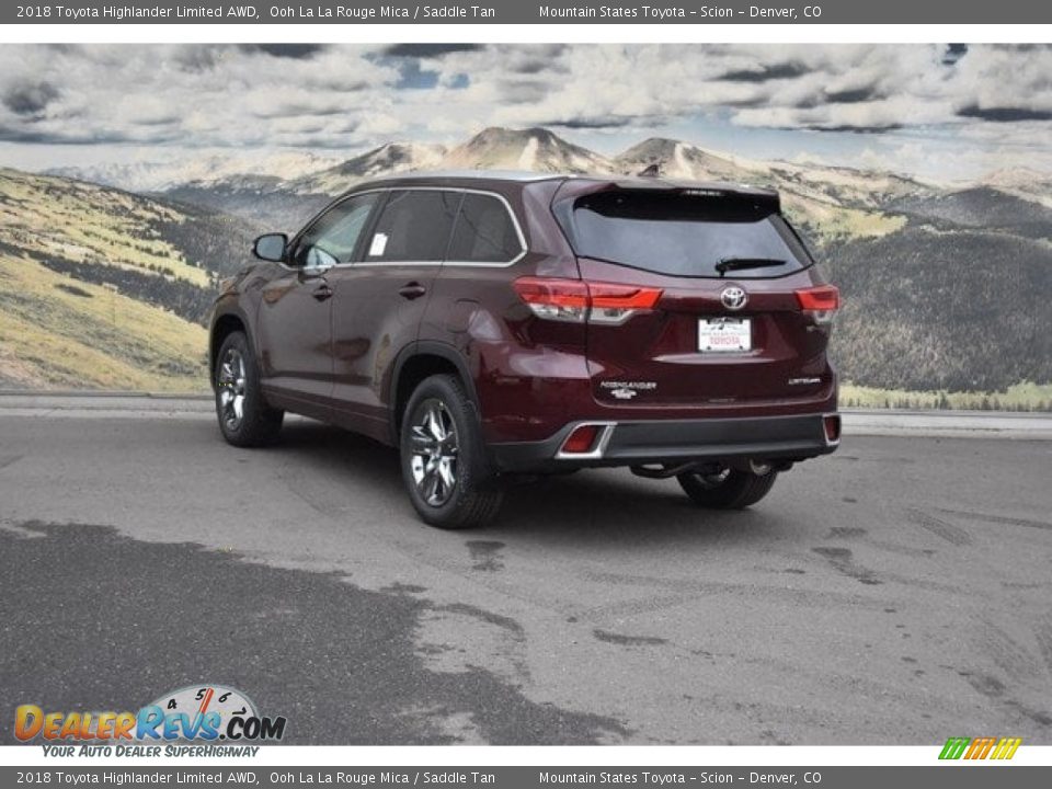 2018 Toyota Highlander Limited AWD Ooh La La Rouge Mica / Saddle Tan Photo #3