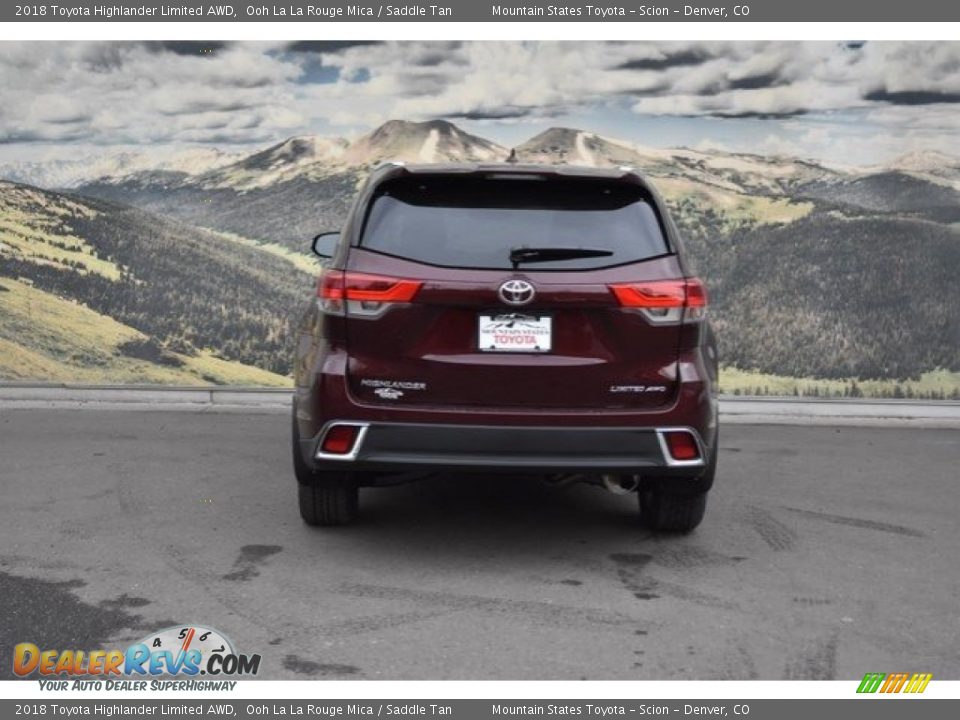 2018 Toyota Highlander Limited AWD Ooh La La Rouge Mica / Saddle Tan Photo #4