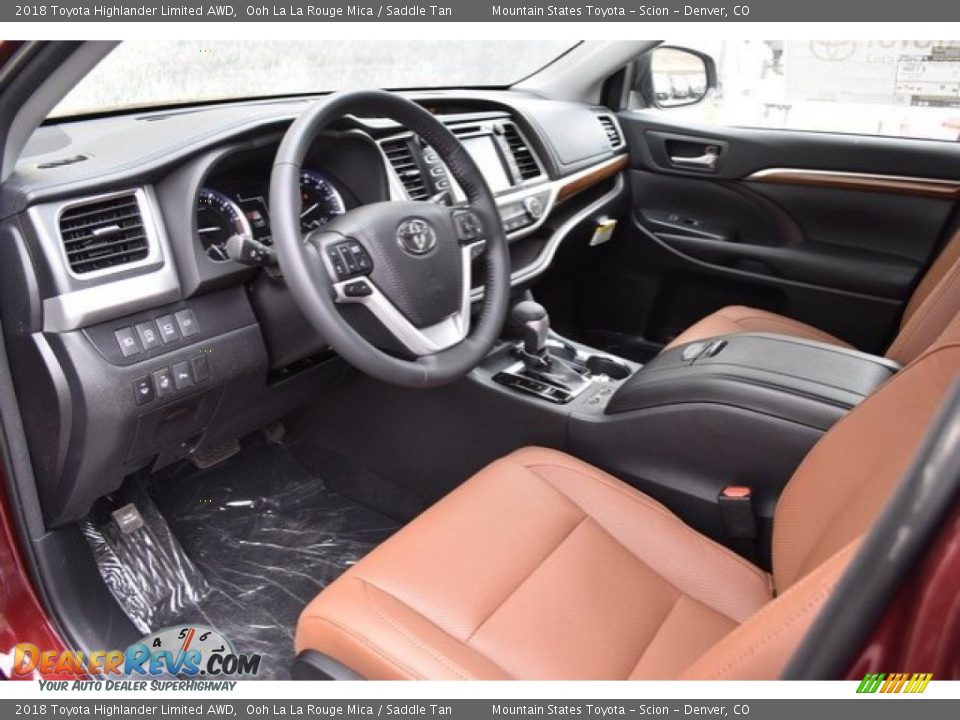 2018 Toyota Highlander Limited AWD Ooh La La Rouge Mica / Saddle Tan Photo #5