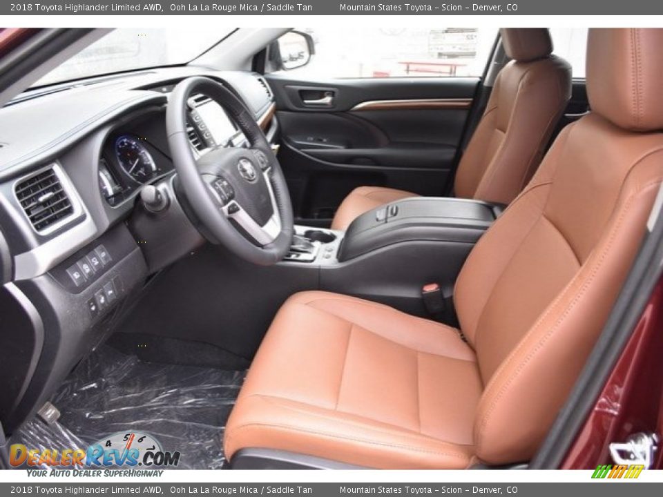 2018 Toyota Highlander Limited AWD Ooh La La Rouge Mica / Saddle Tan Photo #6