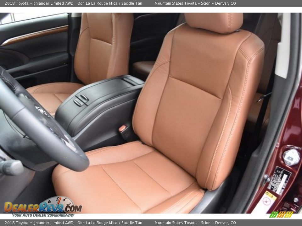 2018 Toyota Highlander Limited AWD Ooh La La Rouge Mica / Saddle Tan Photo #7