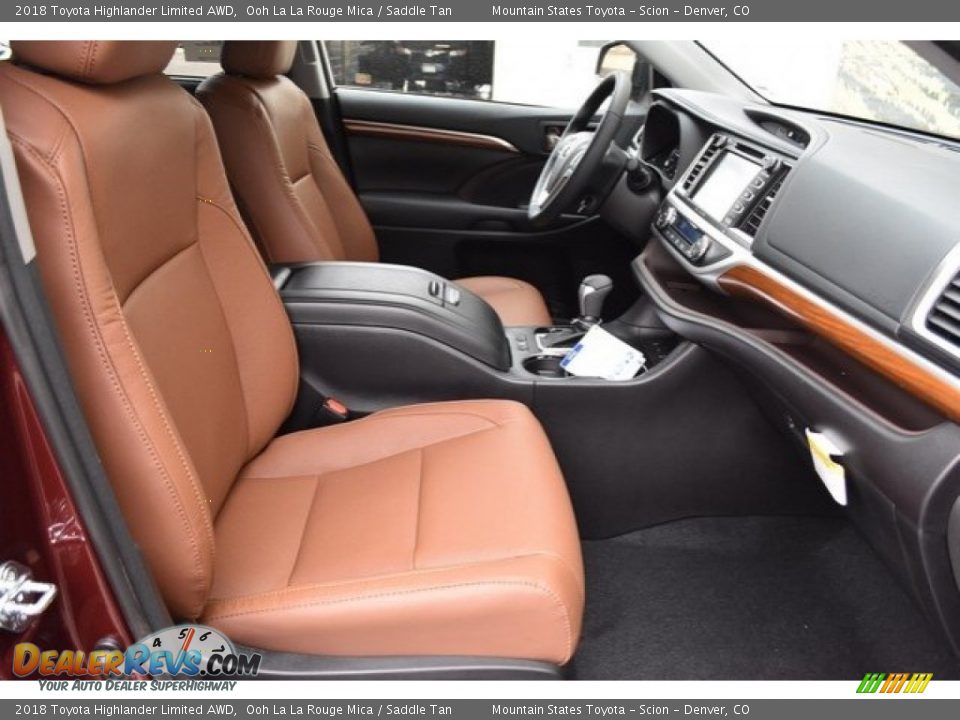 2018 Toyota Highlander Limited AWD Ooh La La Rouge Mica / Saddle Tan Photo #13
