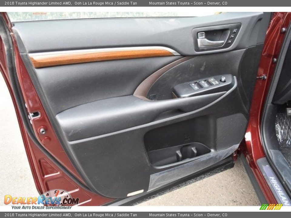 2018 Toyota Highlander Limited AWD Ooh La La Rouge Mica / Saddle Tan Photo #24