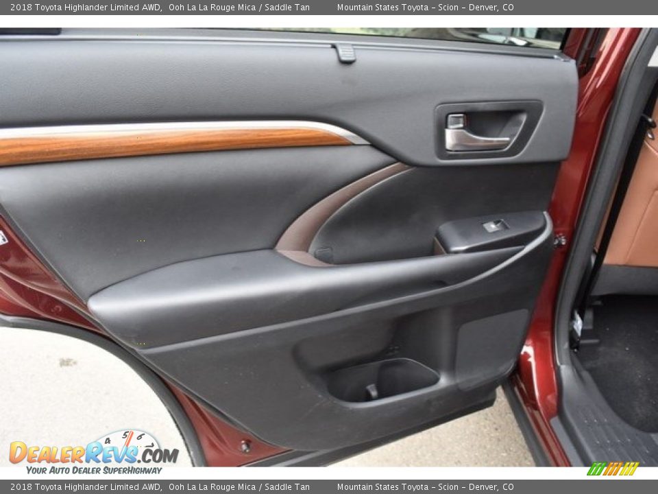 2018 Toyota Highlander Limited AWD Ooh La La Rouge Mica / Saddle Tan Photo #25