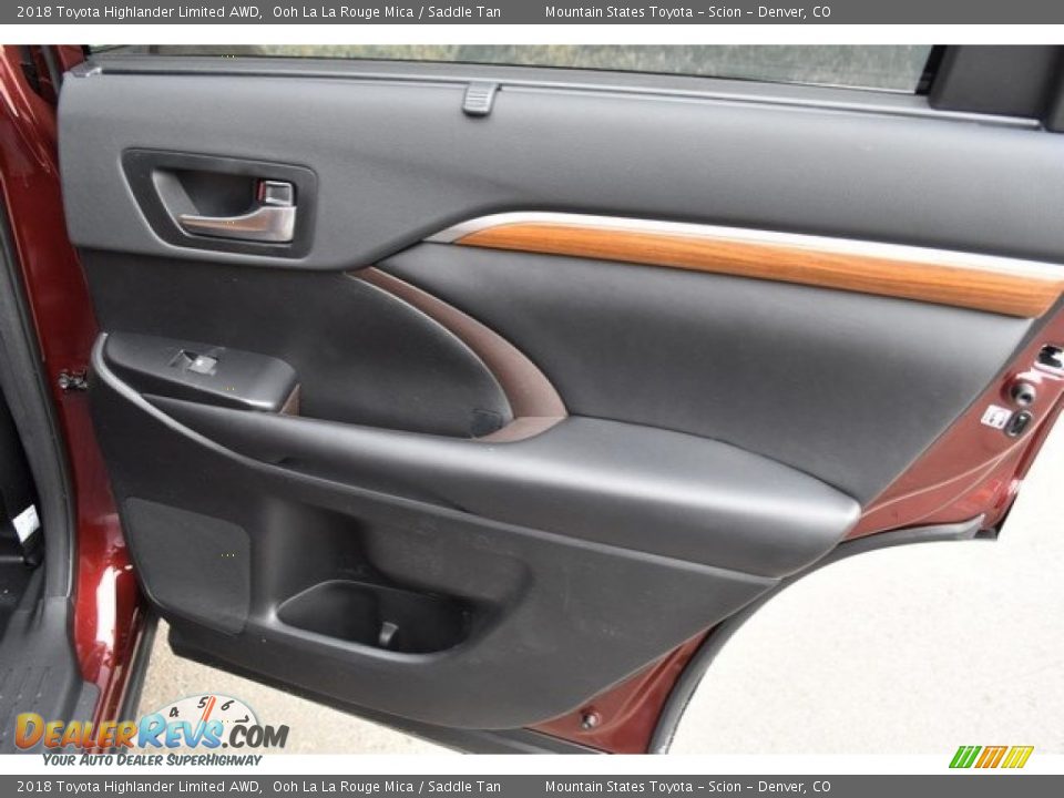 2018 Toyota Highlander Limited AWD Ooh La La Rouge Mica / Saddle Tan Photo #27