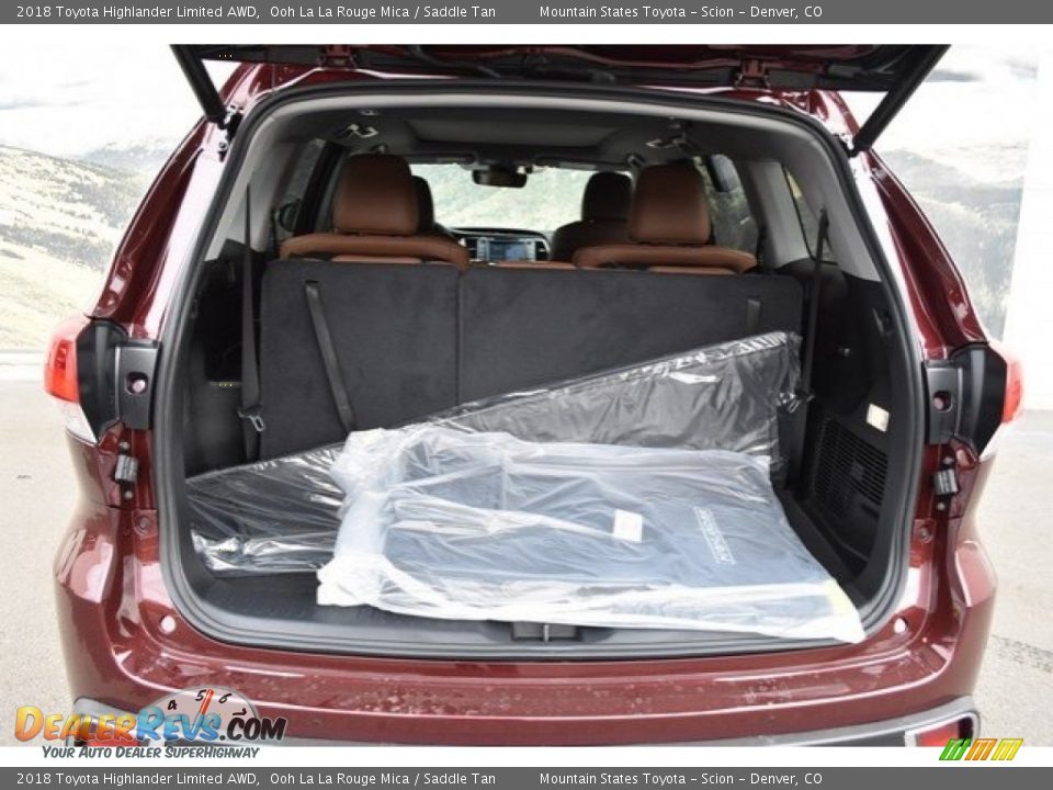 2018 Toyota Highlander Limited AWD Ooh La La Rouge Mica / Saddle Tan Photo #28