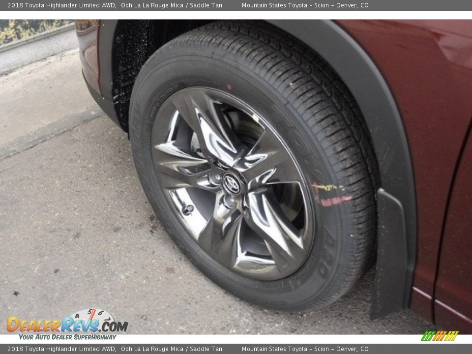 2018 Toyota Highlander Limited AWD Ooh La La Rouge Mica / Saddle Tan Photo #32