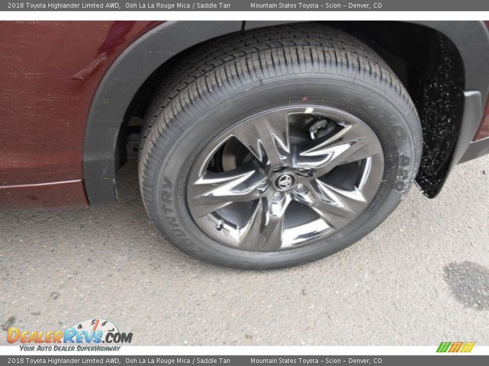2018 Toyota Highlander Limited AWD Ooh La La Rouge Mica / Saddle Tan Photo #33