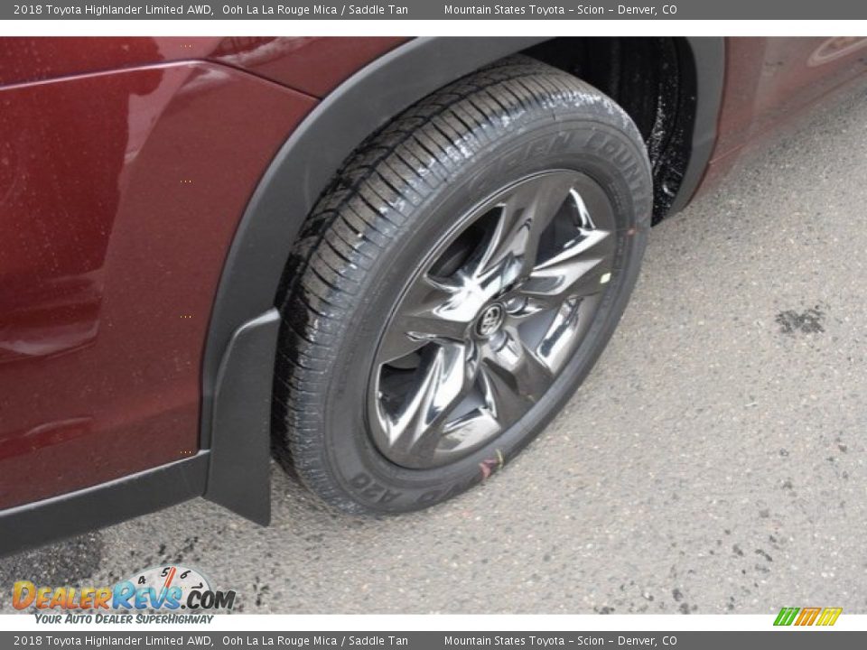 2018 Toyota Highlander Limited AWD Ooh La La Rouge Mica / Saddle Tan Photo #34