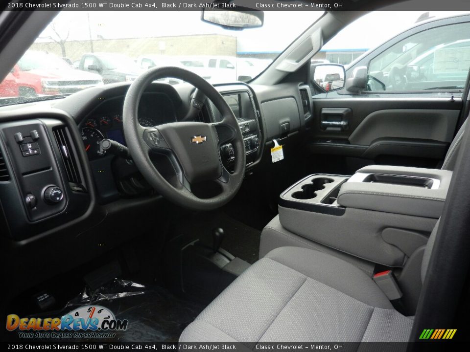 2018 Chevrolet Silverado 1500 WT Double Cab 4x4 Black / Dark Ash/Jet Black Photo #6